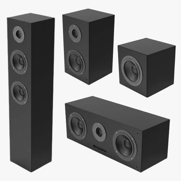 Stereo Speakers System 3D model