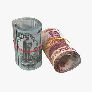 3d model rouble roll
