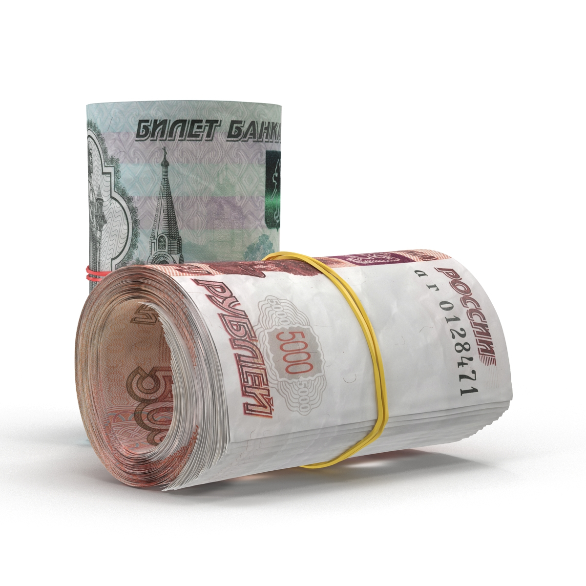 3d model rouble roll