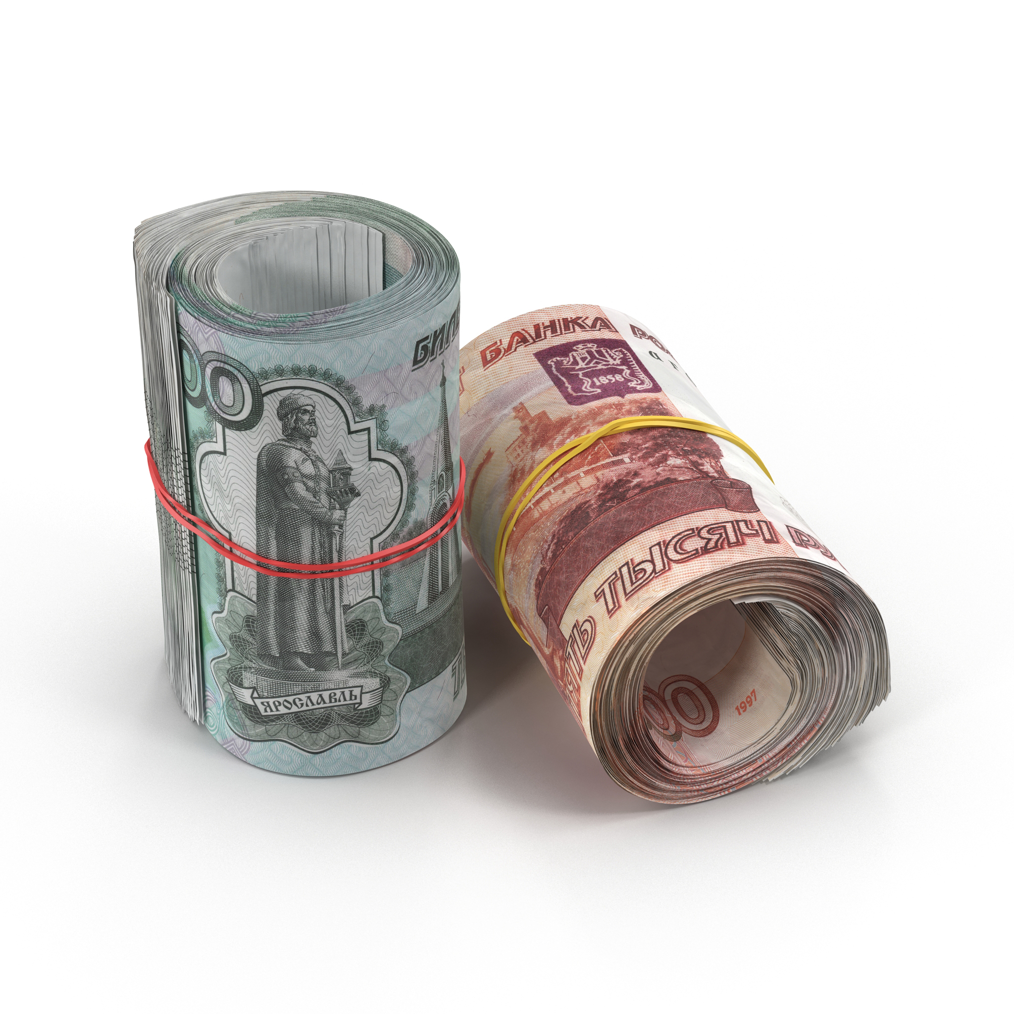 3d model rouble roll