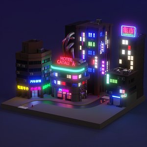 Cyberpunk Buildings 2