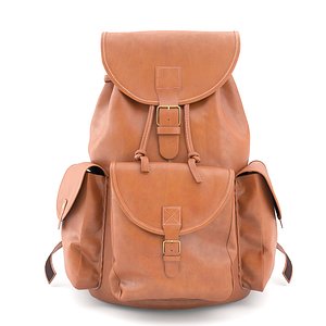Leather Hiking Backpack model