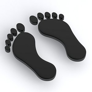 Foot Prints Black 3D model
