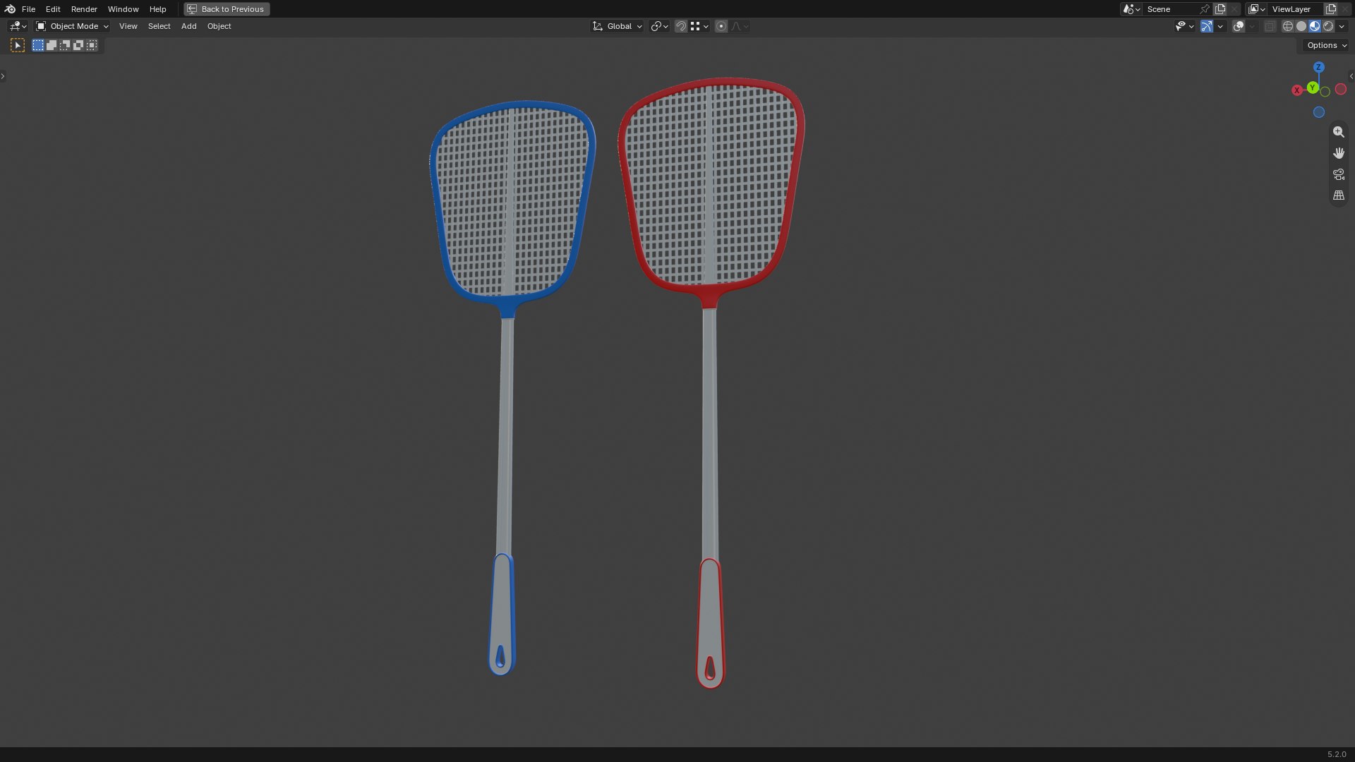 3D Fly Swatter PBR 2 model https://p.turbosquid.com/ts-thumb/Ut/JQHZSY/Re/screenshot20260717082540/png/1784255428/1920x1080/fit_q87/df3c72d0c5a8235895dca61fa779045f6c35a011/screenshot20260717082540.jpg