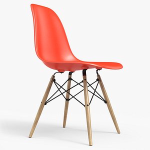Eames Plastic Side Chair DSW Poppy Red