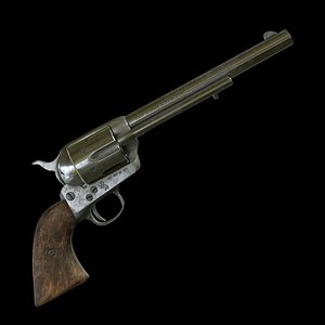 3D colt peacemaker revolver pbr