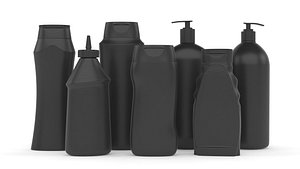 3D bottle plastic model