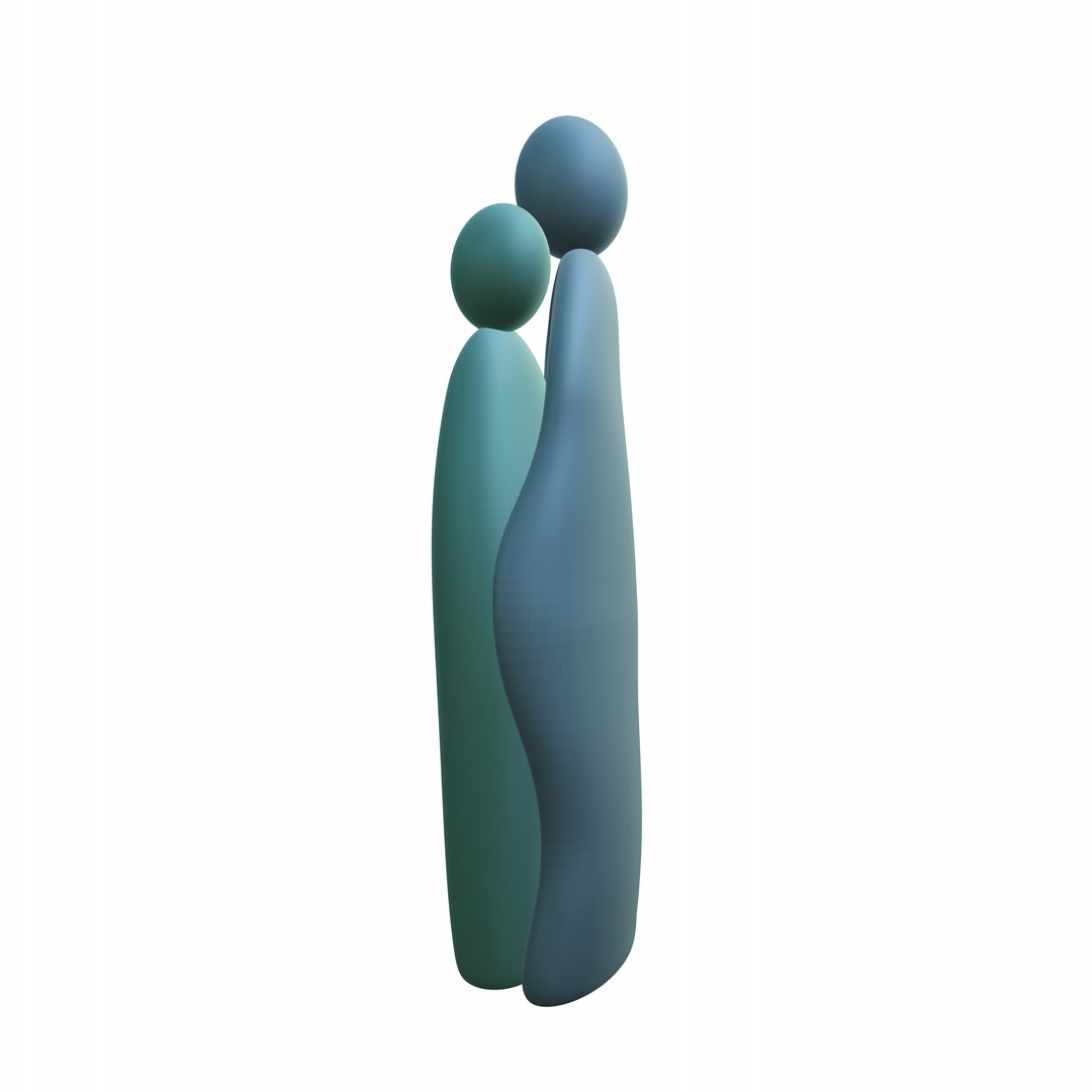 Couple Hugging Figure 2 3D Model - TurboSquid 2199603