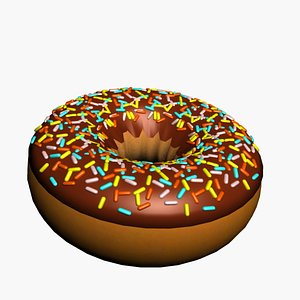 donut icing sprinkle 3d model