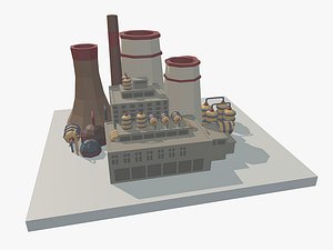 low-poly factory 3ds