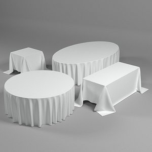tablecloths forms table 3D model