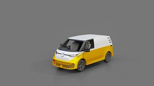 3D Volkswagen ID Buzz Cargo Van 2022