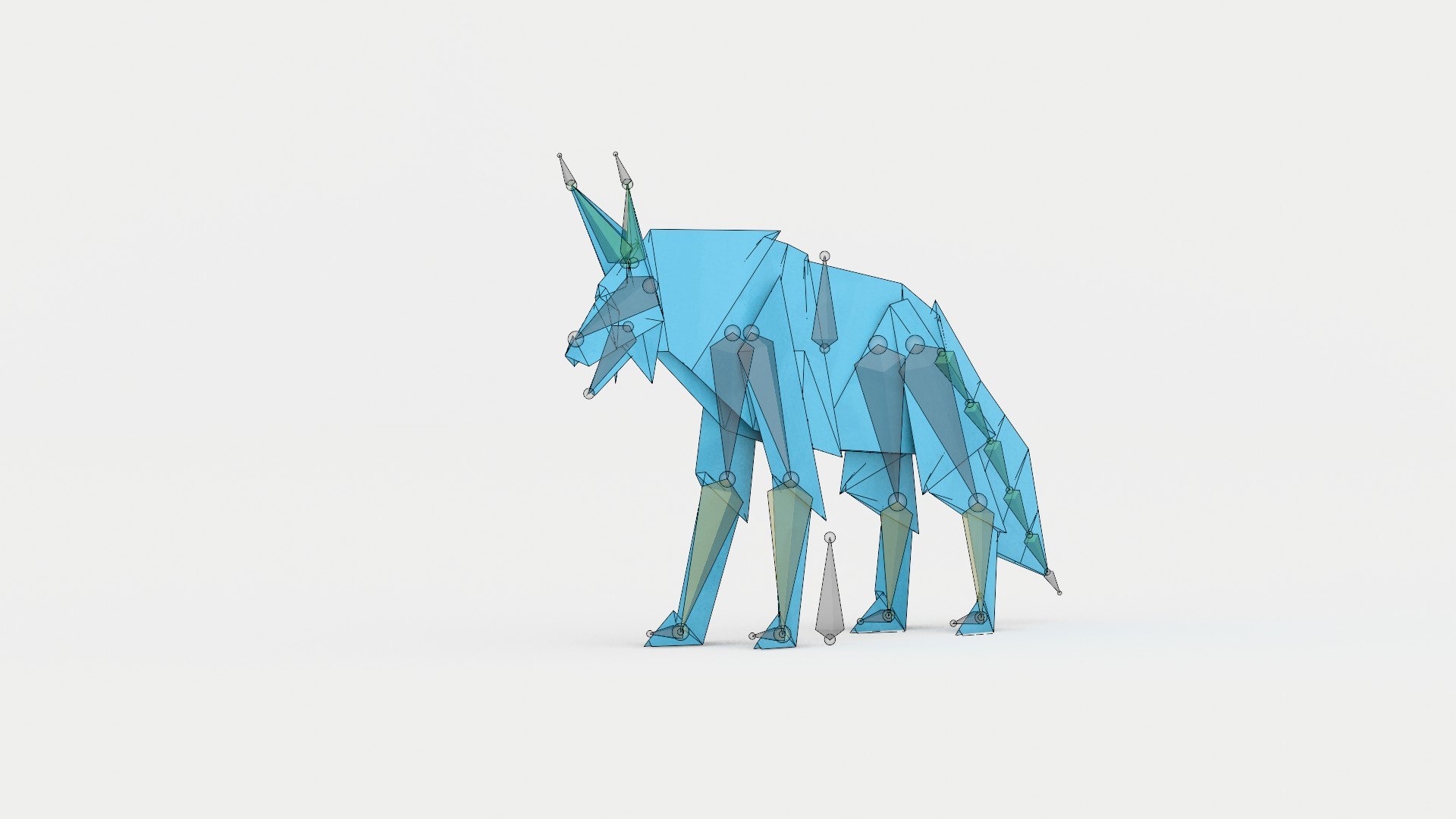 Origami Wolf 3D Model - TurboSquid 2350088
