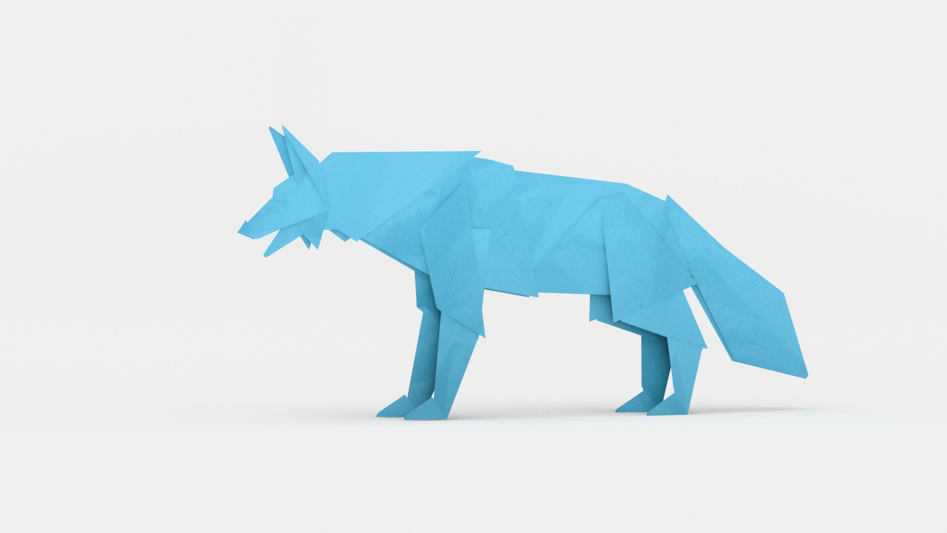 Origami Wolf 3D Model - TurboSquid 2350088