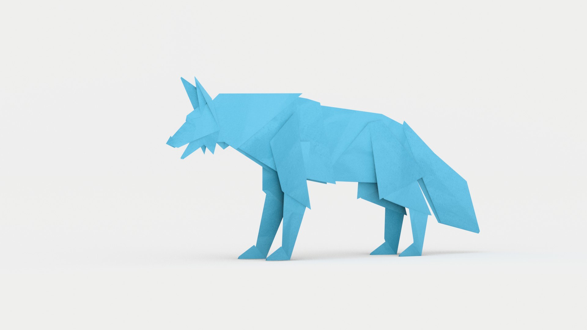 Origami Wolf 3D Model - TurboSquid 2350088