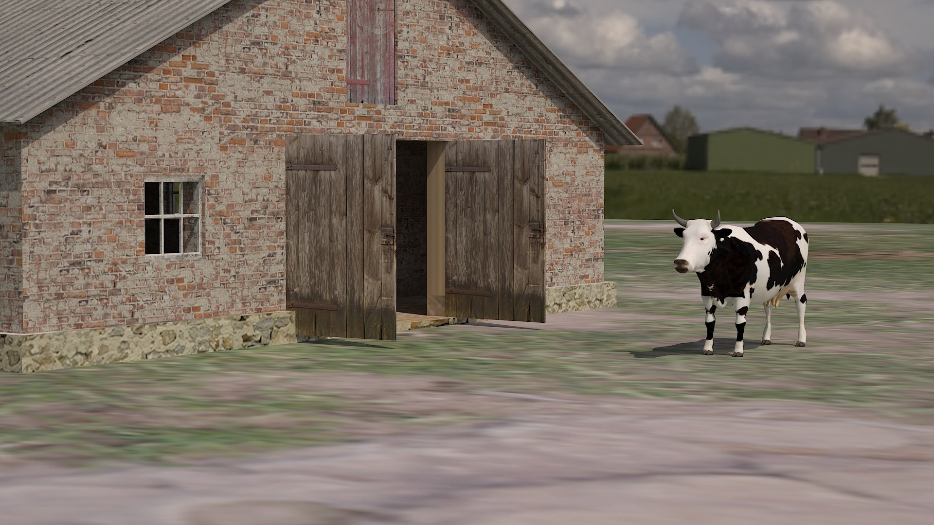 Free Cowshed Cows Model - TurboSquid 1337357