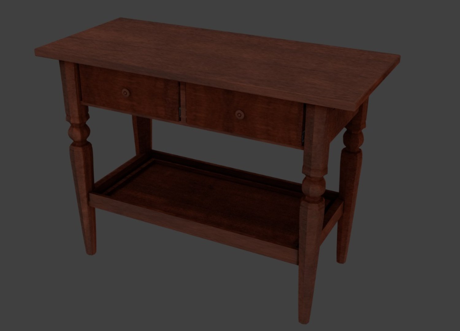 Wooden End Table Drawers 3d - Turbosquid 1213423