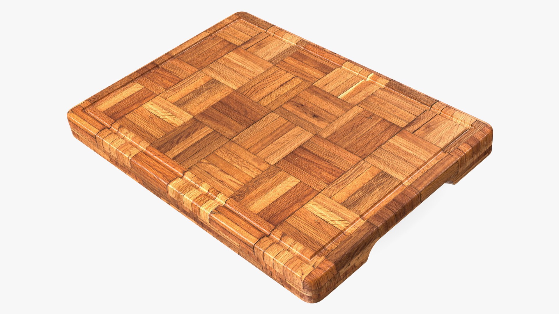 Small Bamboo Chopping Board Dark 3D model preview
