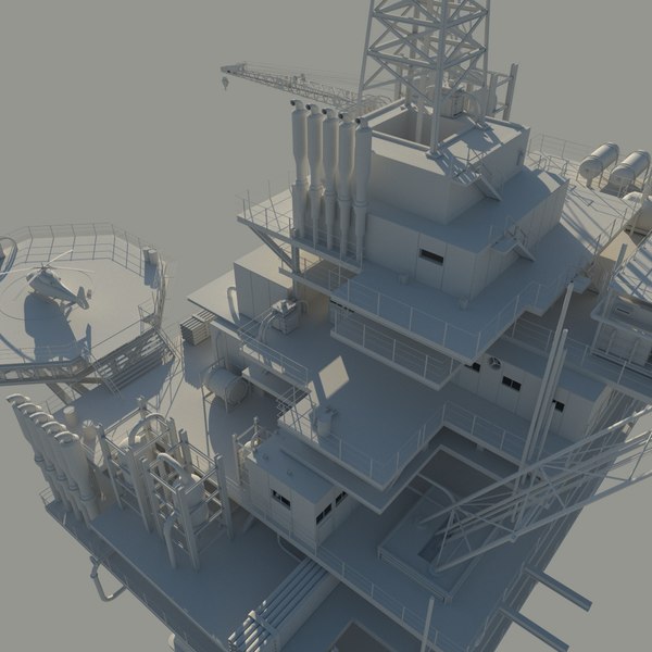 Oil platform 3D - TurboSquid 1508371