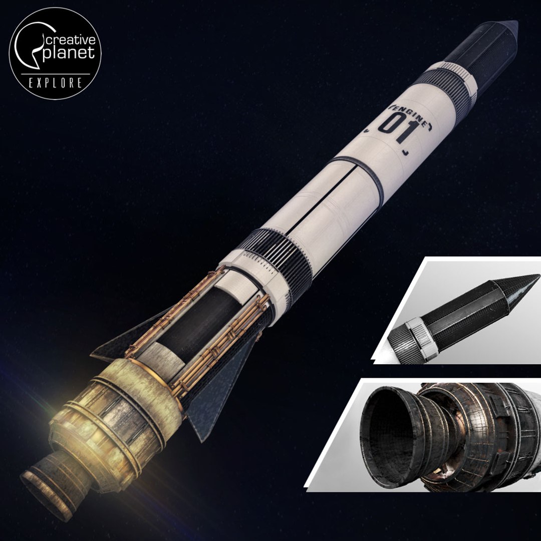 Space Sci-fi Rocket Ship 3D Model - TurboSquid 1278619