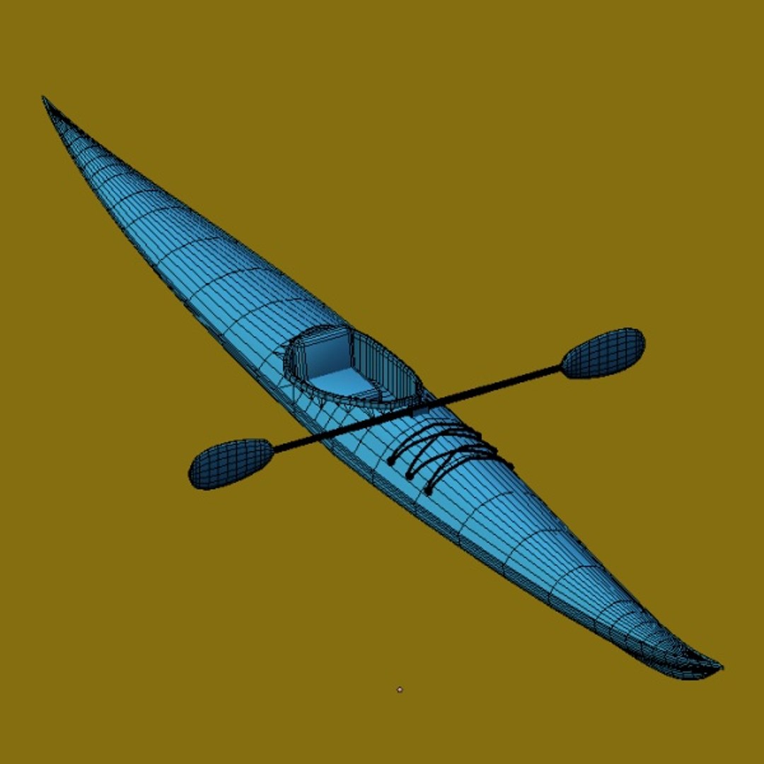 Teak Oak Sea Kayak 3d Model