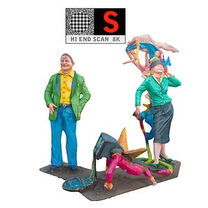 psychedelic sculpture lunapark 3d model