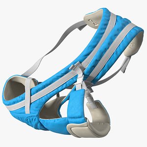 Baby Wrap Carrier Blue Lying Position