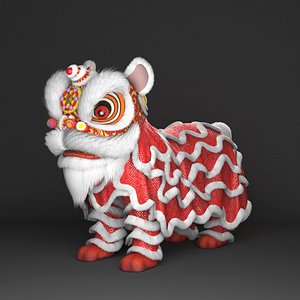 Chinese Lion dance new year 3D model