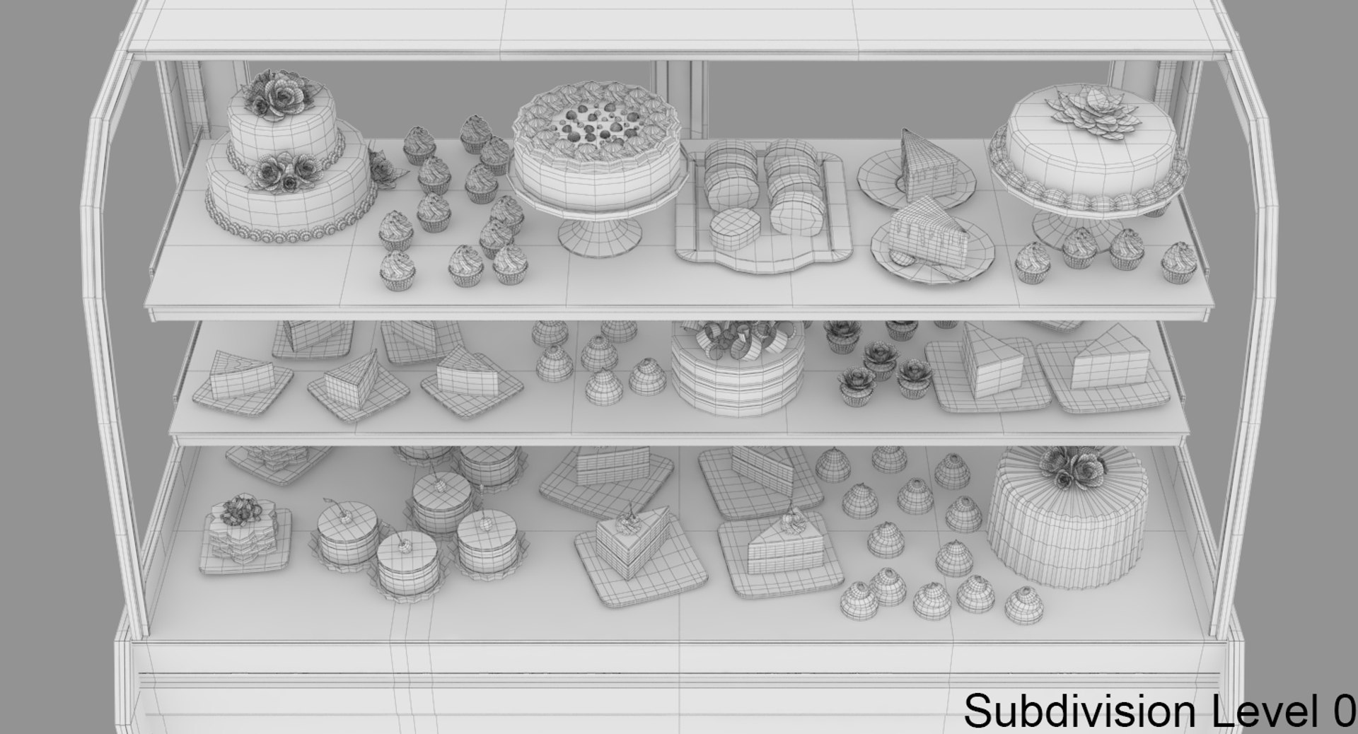 3D showcase cake model - TurboSquid 1332027