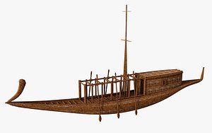 3D Ancient egyptian boat
