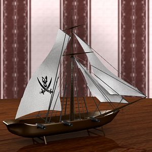 3d model toy pirate ship