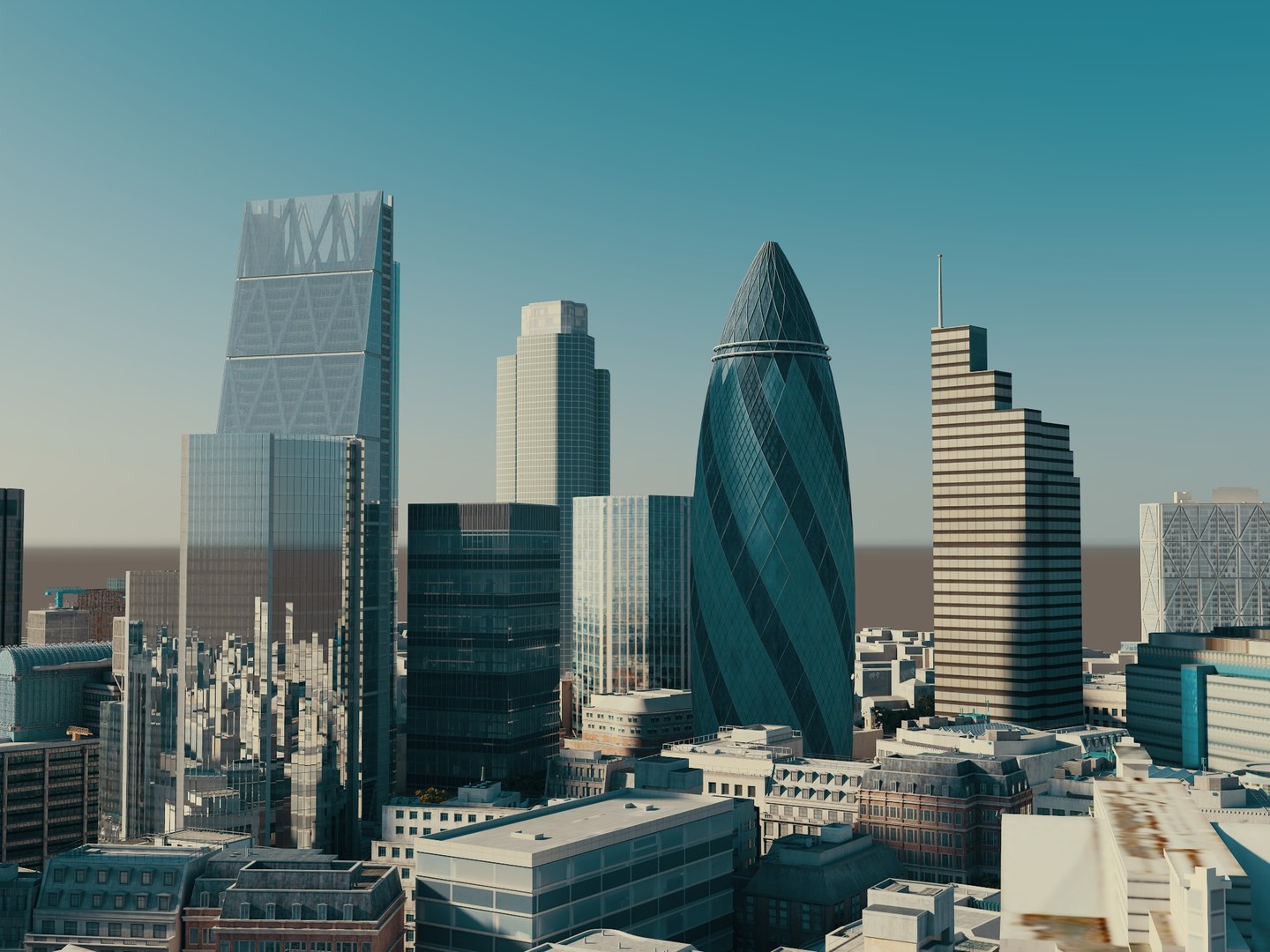 Iconic Skyscrapers Modern Architecture Cluster Model - TurboSquid 2521919