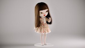 Olivia doll in Dress Pose 01 3D model