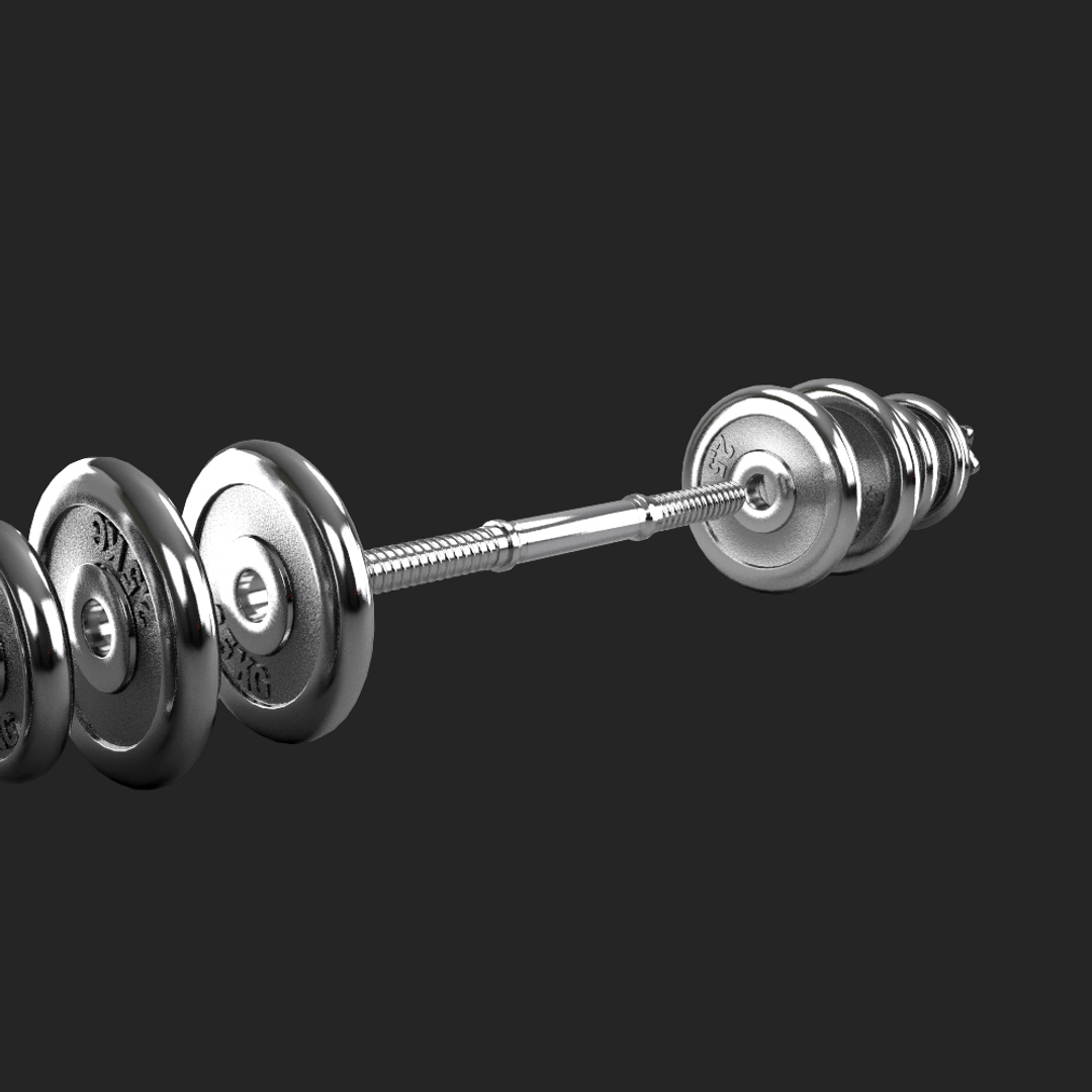 3d chromium-plated dumbbell