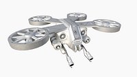 SciFi Military Drone J05 Steel - War Vehicle Fantasy