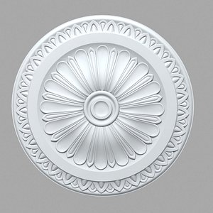 plaster rose ceiling 3d max