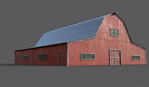 barn pbr wood model