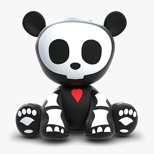 3d model panda toy animal