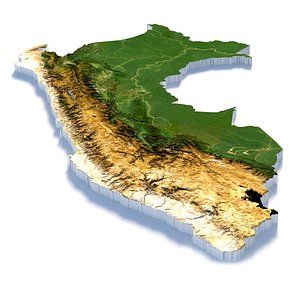 Peru Piruw Terrain Map