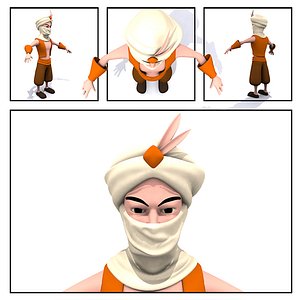 3d model arab male character