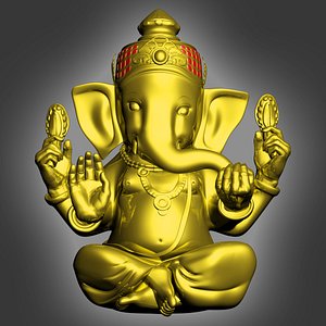ganesh ganapati worshipped 3d max