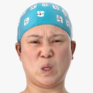 Mei Human Head Anger Clean Scan model