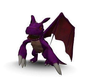 cartoon dragon animation 3d model