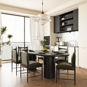 3D model Modern dining room