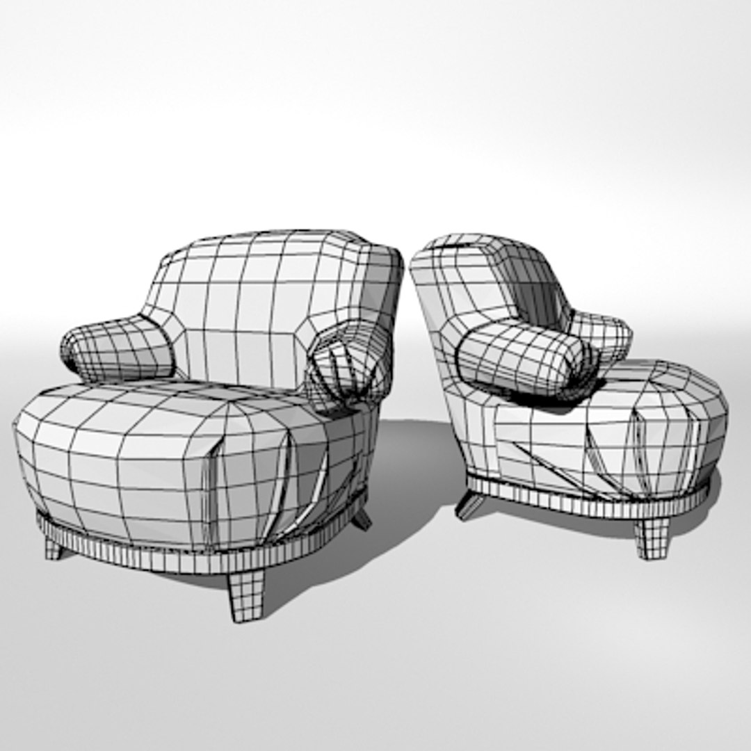 3dsmax Gacy Armchair Promemoria