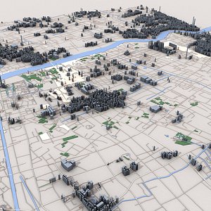 Shanghai City China 3D model