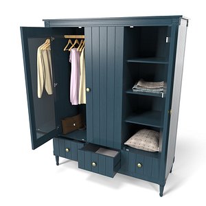3D model bourbon door vintage