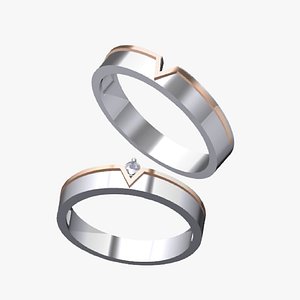 Wedding ring 34 3D model