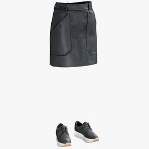 Women's Skirt with Sneakers 1