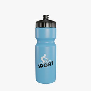 Sports Bottle 2 Blue with Black Cap